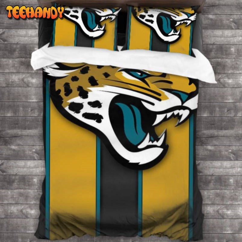 100 Washed Microfiber Jacksonville Jaguars Logo Bedding Set
