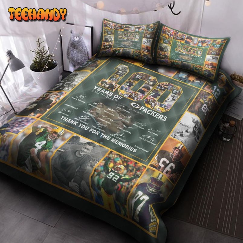 100th Green Bay Packers Quilt Bed Set