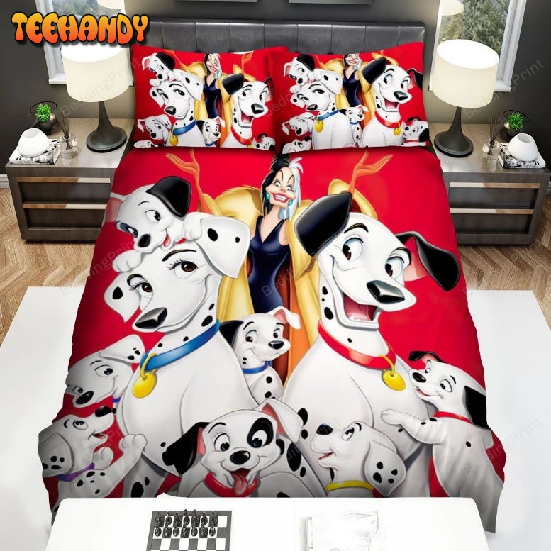 101 Dalmatians Movie Poster Duvet Cover Bedding Set