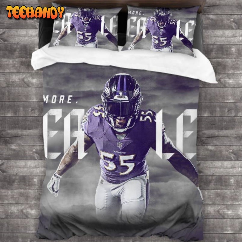 100 Washed Microfiber Baltimore Ravens Logo Bedding Set