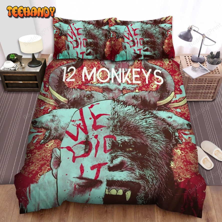 12 Monkeys (2015-2018) We Did It Movie Poster Bedding Sets